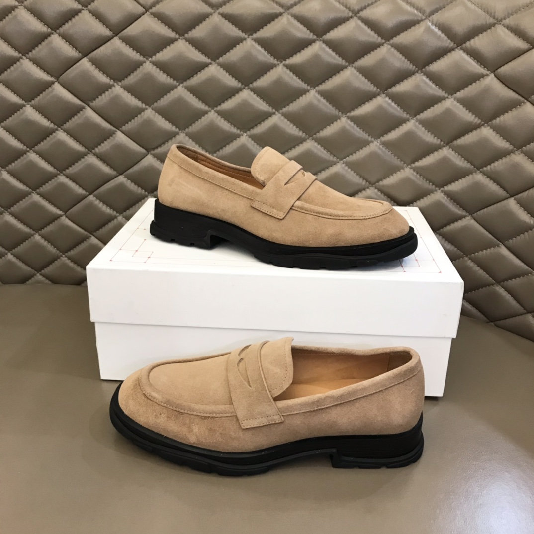 Alexander McQueen 亚历山大·麦昆  进口头层牛皮厚底松糕男士皮鞋