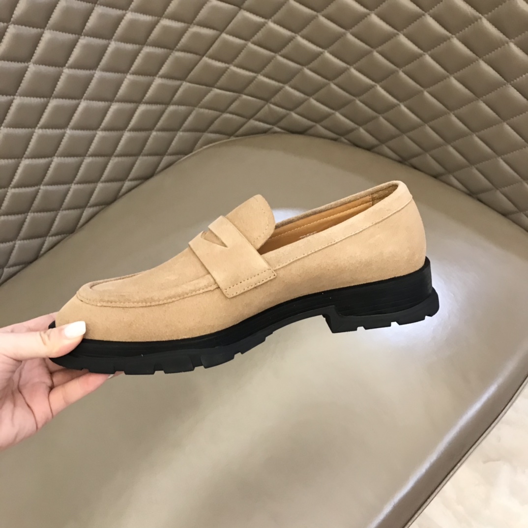 Alexander McQueen 亚历山大·麦昆  进口头层牛皮厚底松糕男士皮鞋