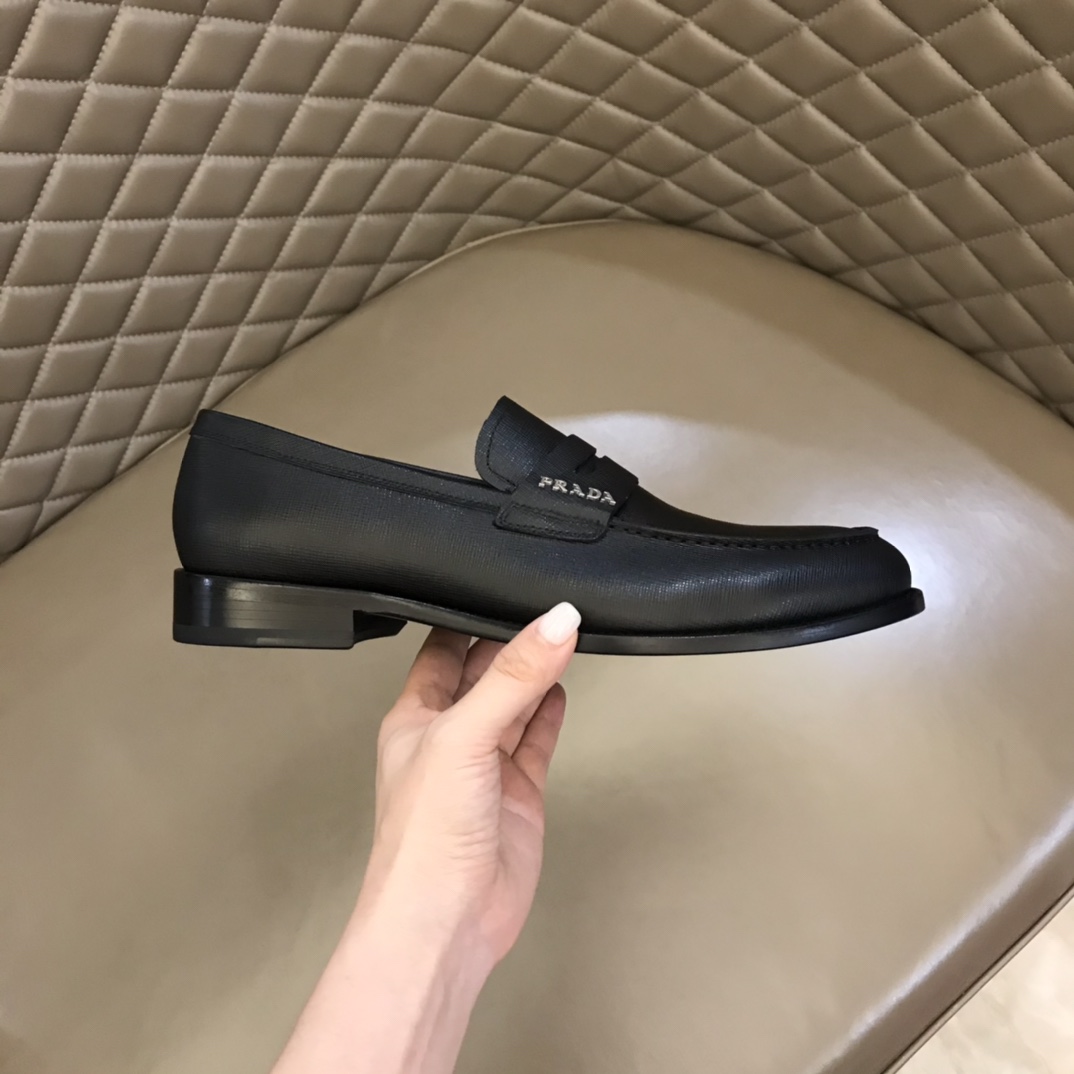 PRADA/普拉达   进口头层牛皮P家原单男士正装商务皮鞋