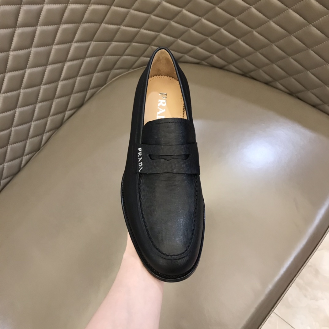 PRADA/普拉达   进口头层牛皮P家原单男士正装商务皮鞋