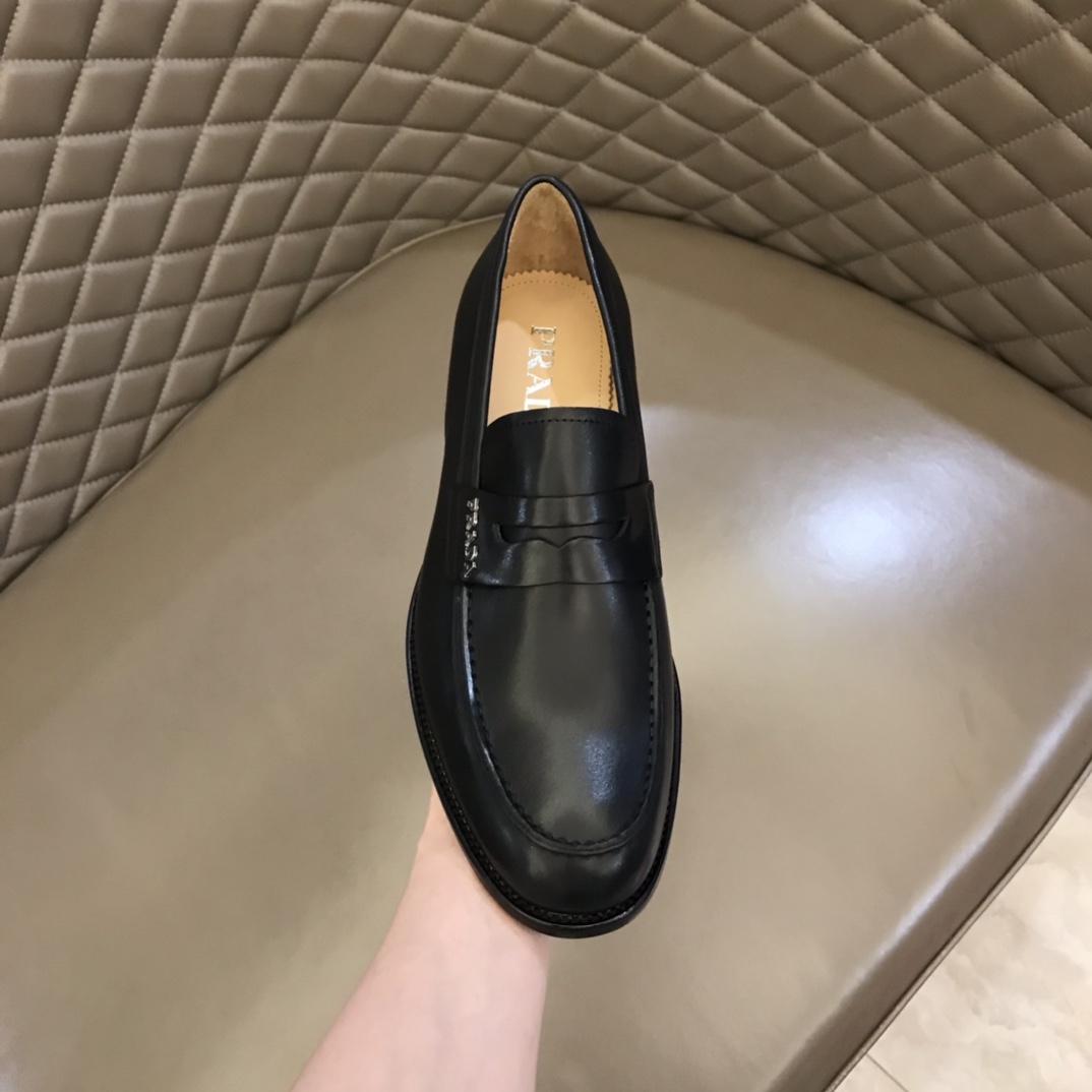 PRADA/普拉达   进口头层牛皮P家原单男士正装商务皮鞋