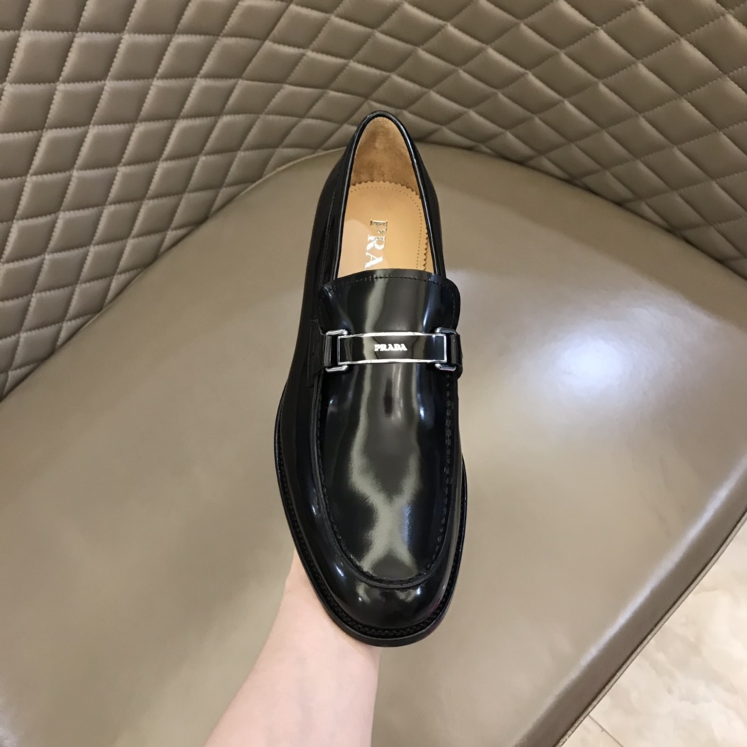 PRADA/普拉达   进口头层牛皮P家原单男士正装商务皮鞋