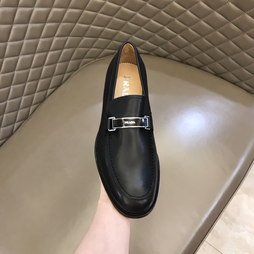 PRADA/普拉达   进口头层牛皮P家原单男士正装商务皮鞋