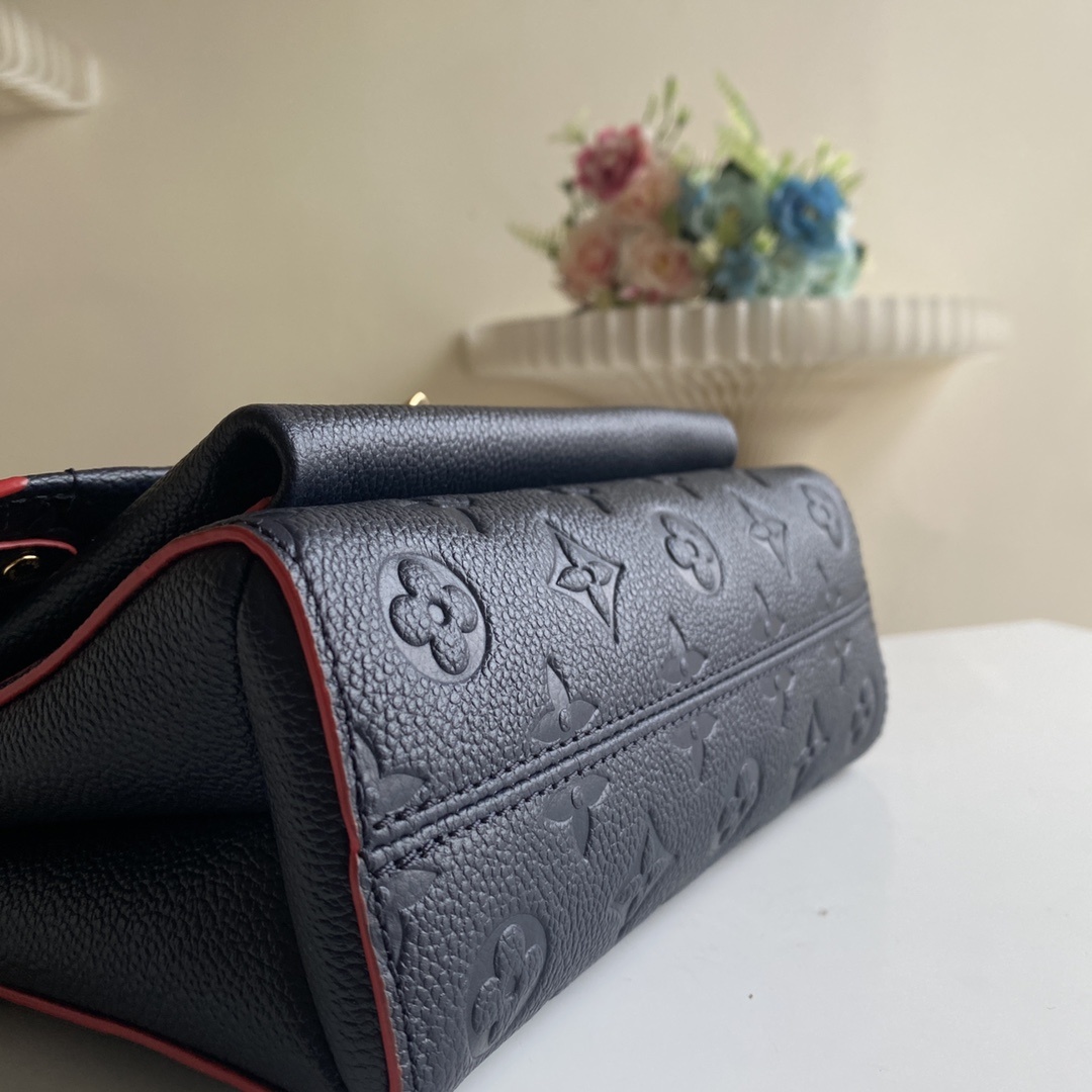 顶级原单VAVINMINI手袋M44550海军蓝由光滑与压纹MonogramEmpreinte牛皮混合裁