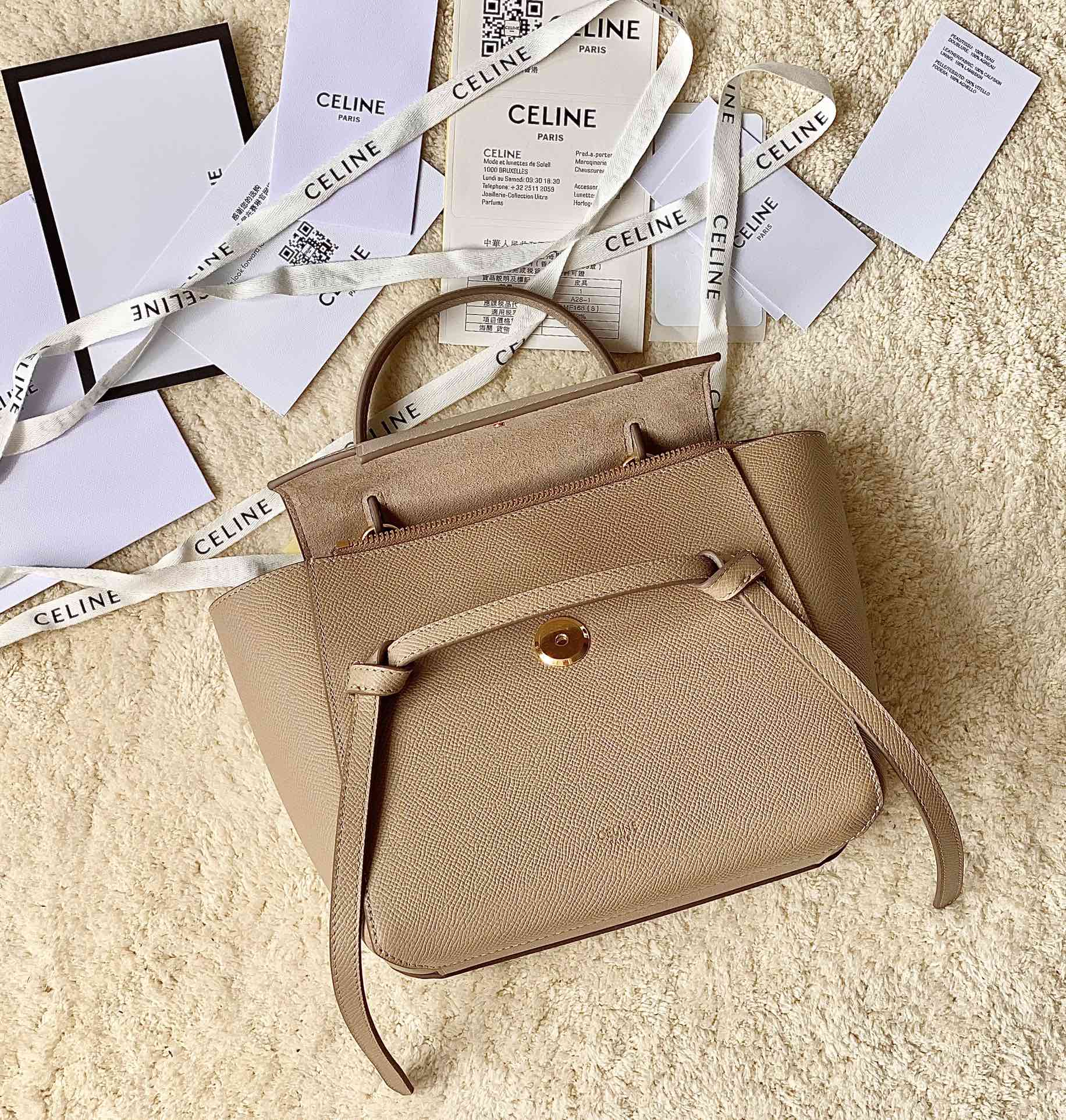 CELINE赛琳Belt 掌纹系列鲶鱼包189003