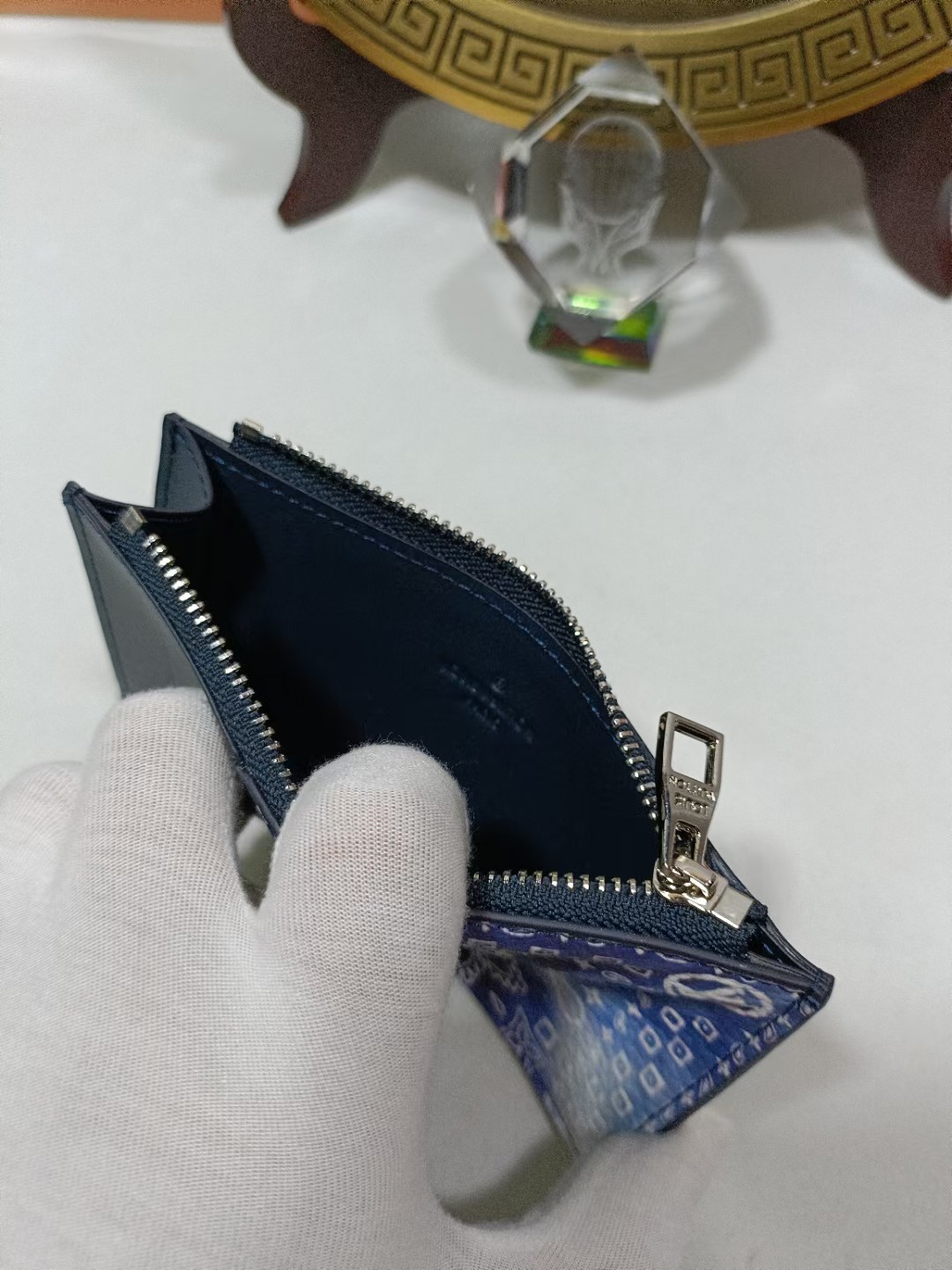 Silk Scarf - Model wearing the scarf Model wearing the silk scarf