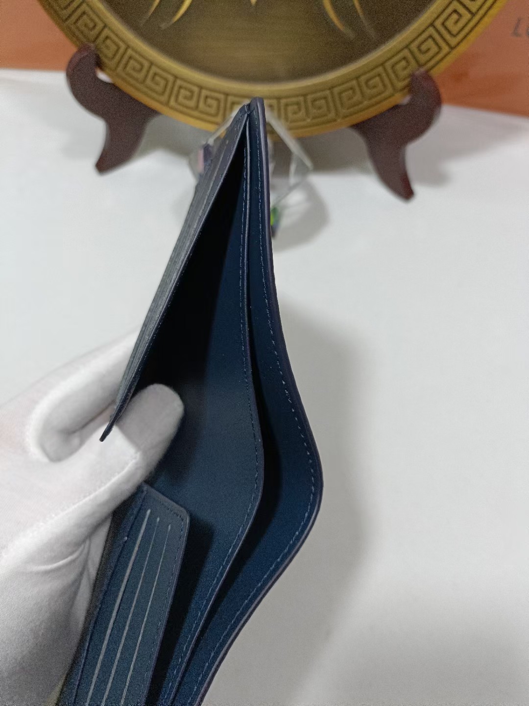 Leather Bifold Wallet in Use