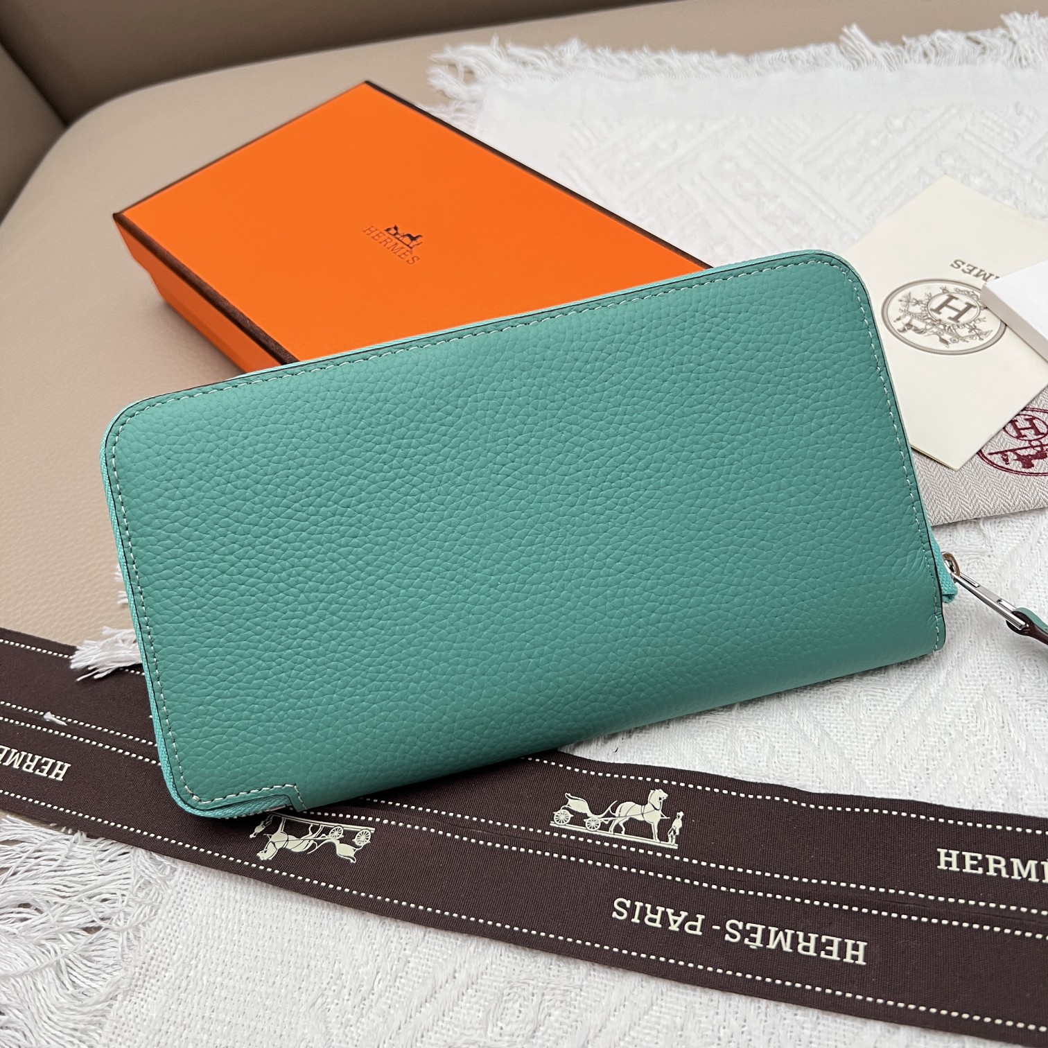 Hermes Constance Long Wallet, Imported Leather, Zip Around Closure 4 a1656577384133 8017