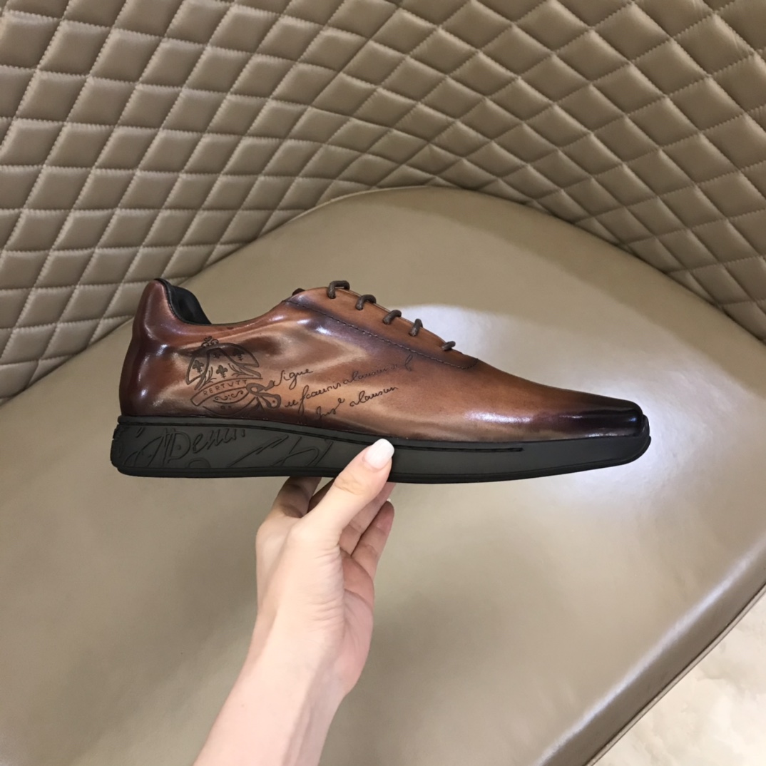 Berluti/布鲁提  2022新款来袭  进口牛皮材质纯手工重复擦色皮鞋