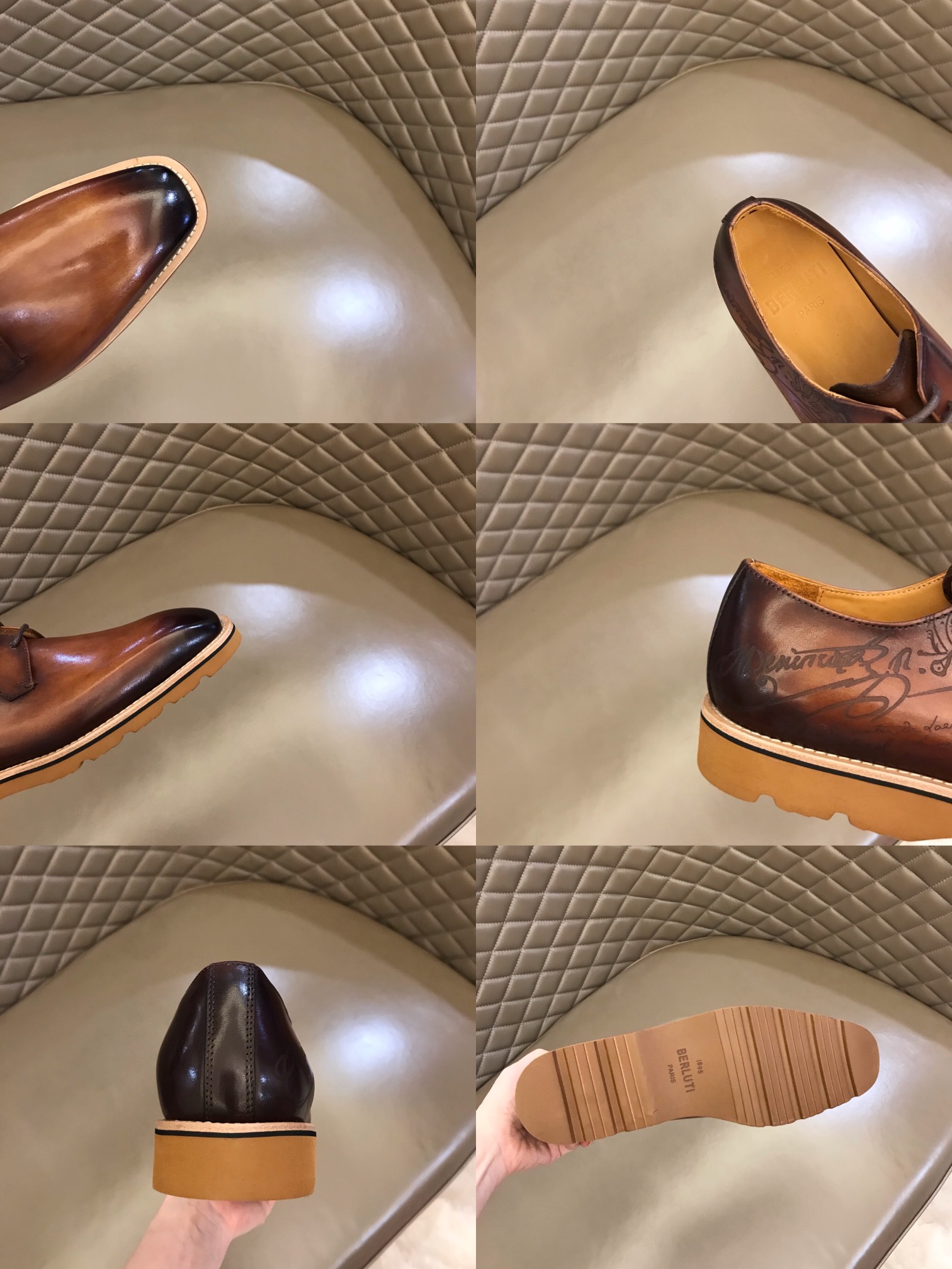 Berluti/布鲁提  2022新款来袭  进口牛皮材质纯手工重复擦色皮鞋