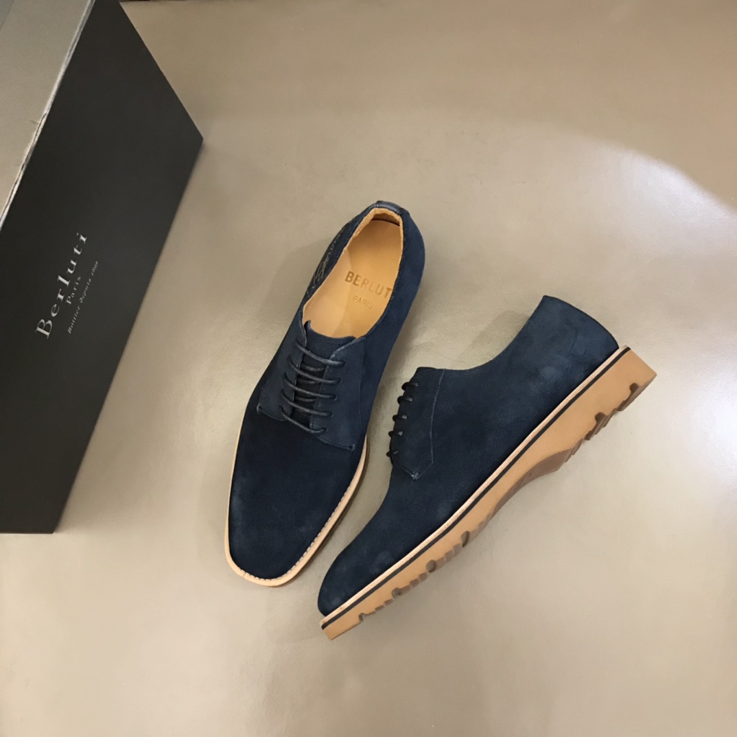 Berluti/布鲁提 2022新款来袭 进口牛皮材质纯手工重复擦色皮鞋