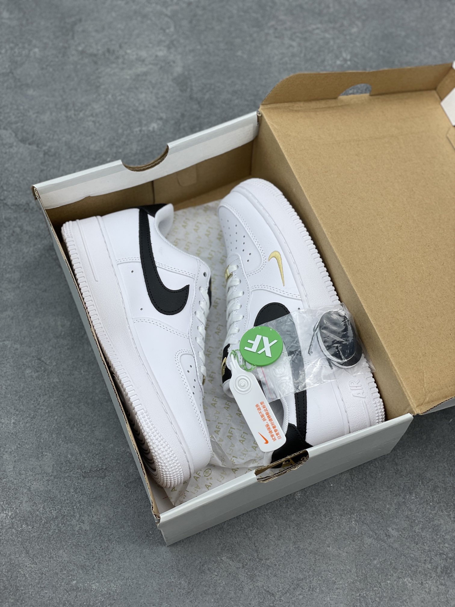 Nike Air Force 1 Low Premium - White/Black/Khaki Jewel Swoosh - CZ0270-102 10 i1656529151 3911 8
