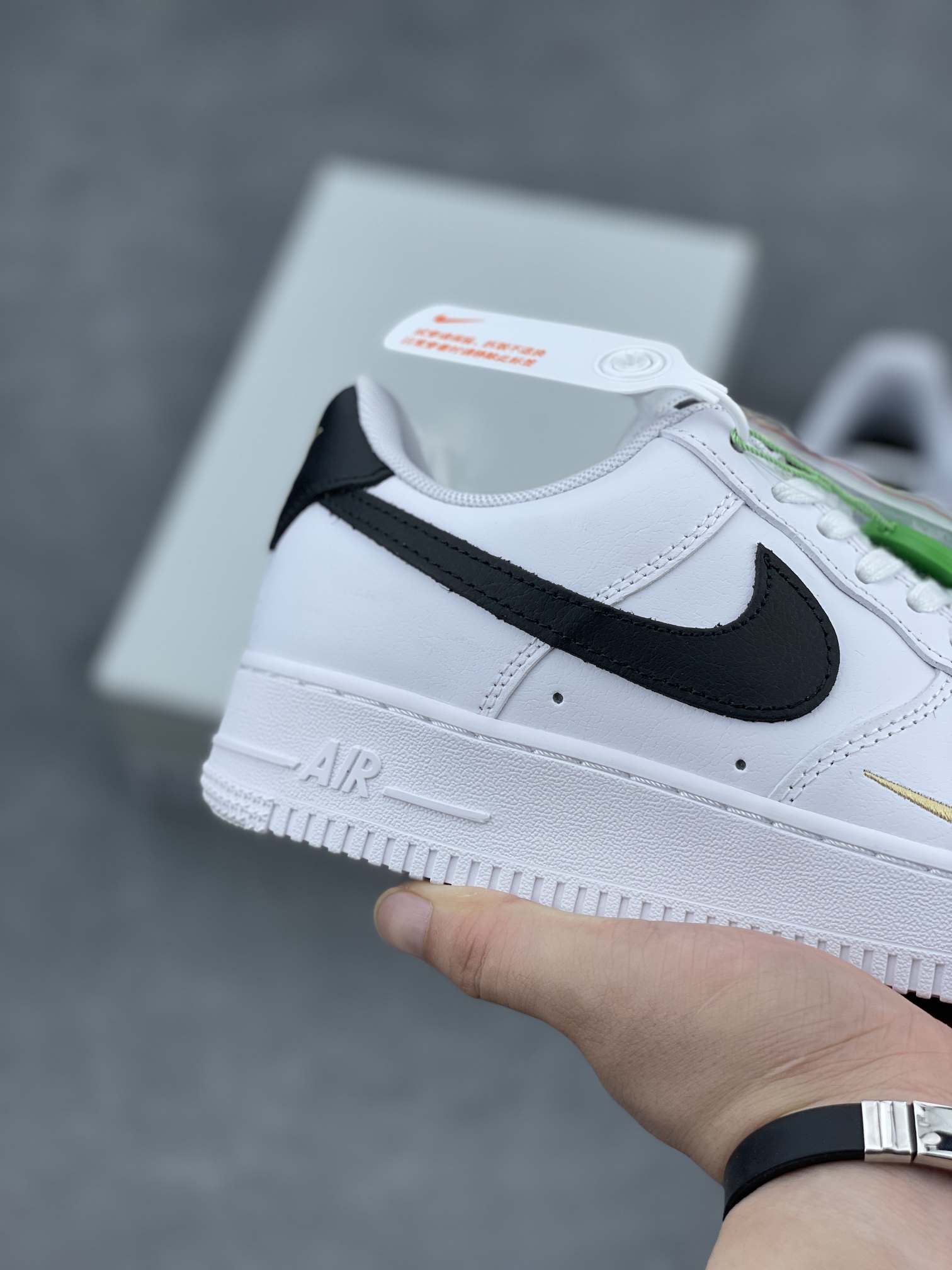 Nike Air Force 1 Low Premium - White/Black/Khaki Jewel Swoosh - CZ0270-102 6 i1656529151 5324 4