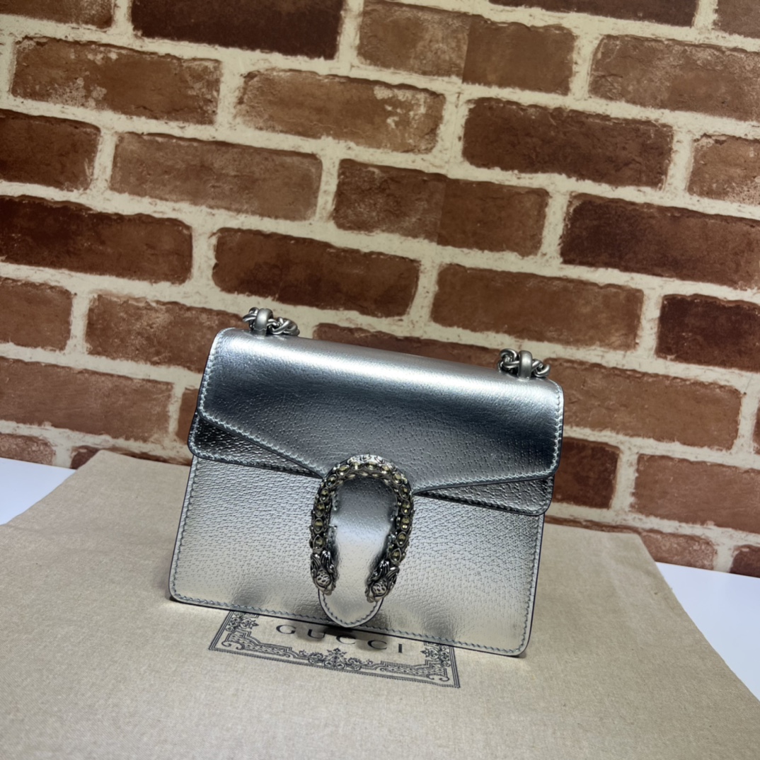 NO:176054,Genuine grade original leather version [pure copper wine god head] counter quality, top-level original single product, real-life photos!  Small Baccarat bag~ Model number 421970 silver size width 20X height 15.5X side width 5, shipped., GUCCI large factory original leather, gucci19860909正品级 原厂皮版本【纯铜酒神头】专柜品质,顶级原单货,实物实拍！小号酒神包～款号421970银色尺寸宽20X高15.5X侧宽5,出货了.,GUCCI大厂货原厂皮,gucci,Bag