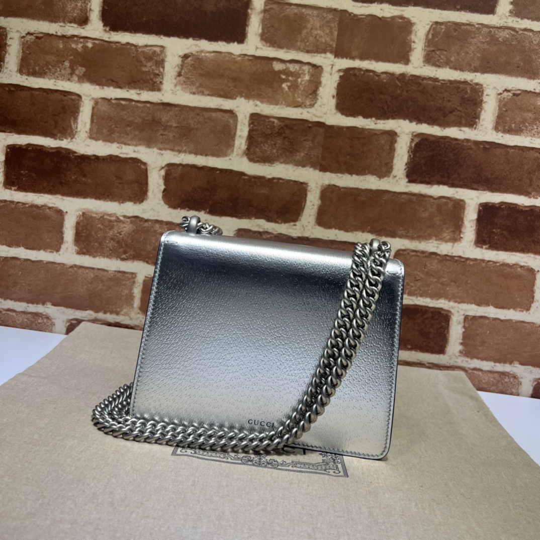 GUCCI古驰Dionysus系列银色迷你手袋421970