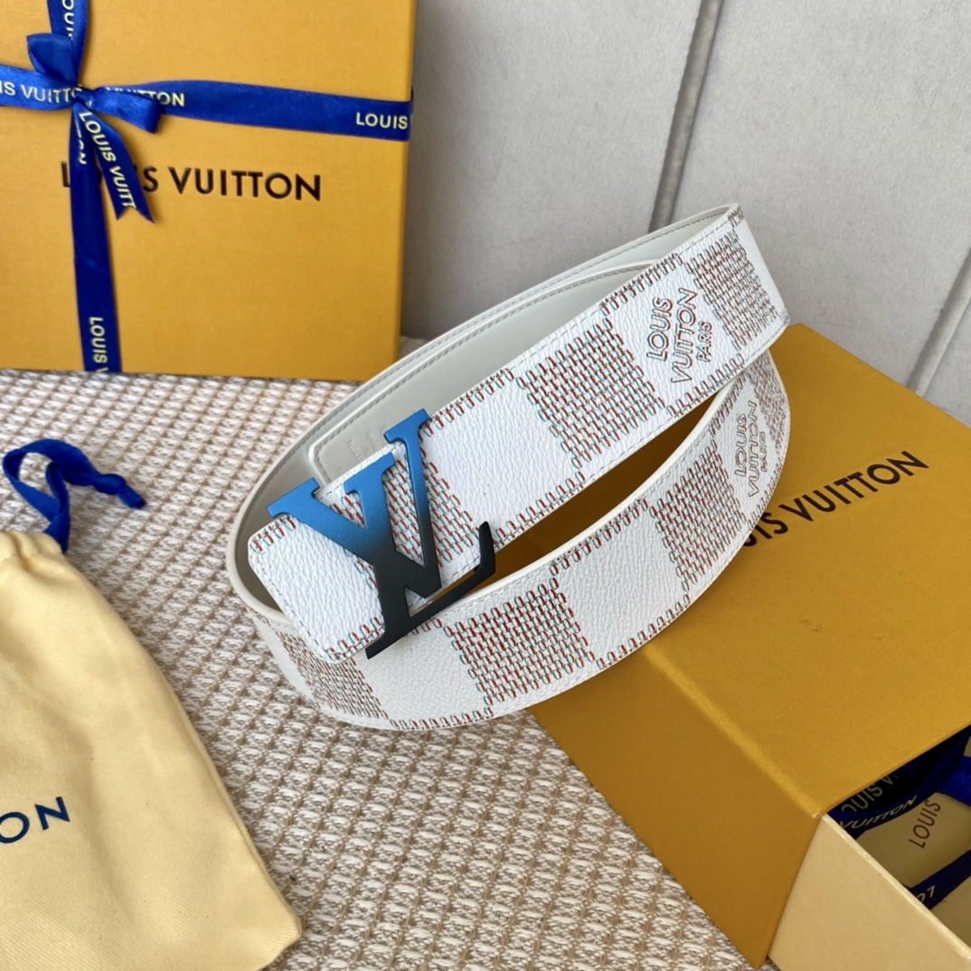 Louis Vuitton Belts Men Calfskin Cowhide