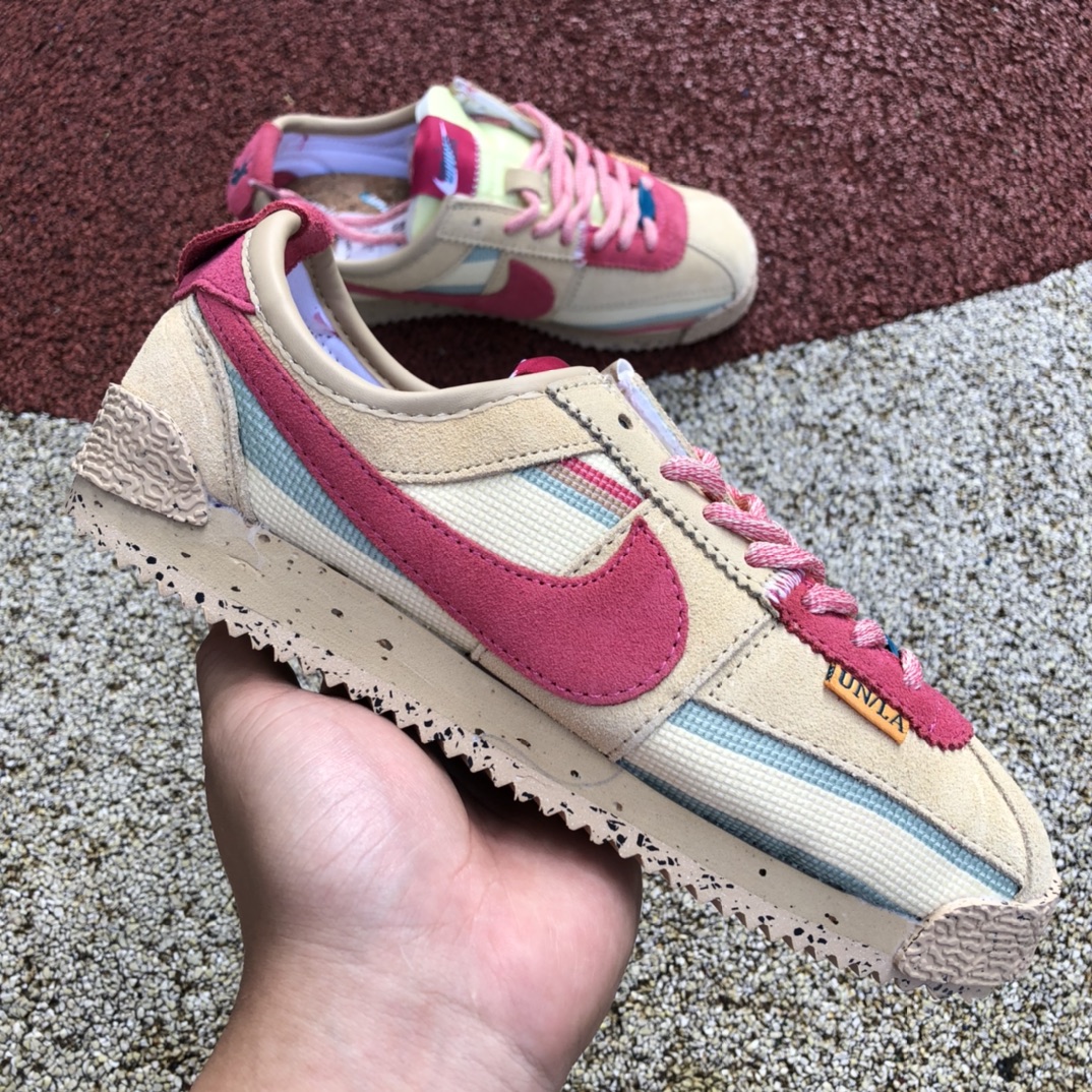 Union x Nike Cortez 复古休闲 阿甘 棕粉 DR1413-200