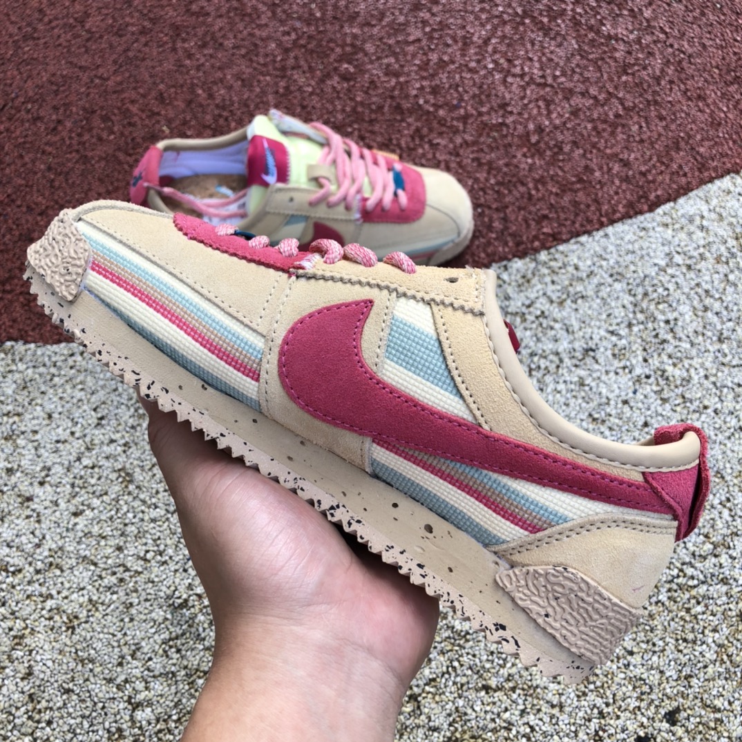 Union x Nike Cortez 复古休闲 阿甘 棕粉 DR1413-200