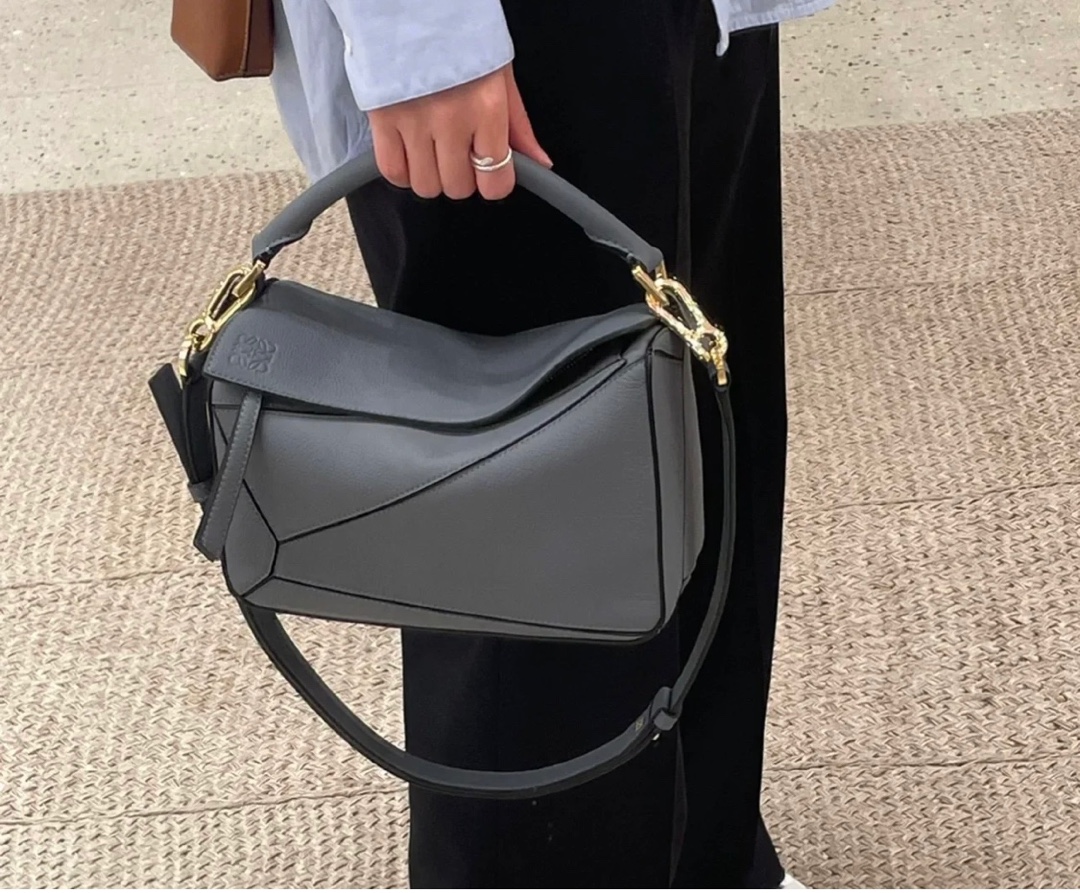 LOEWE罗意威 Puzzle bag 小号几何包 0189沥青灰24CM