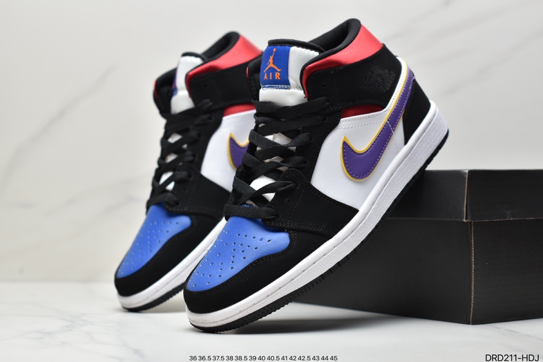 110 耐克 Air Jordan 1 Mid"Court Purple"AJ1乔丹一代中帮经典复古篮球鞋554724-201