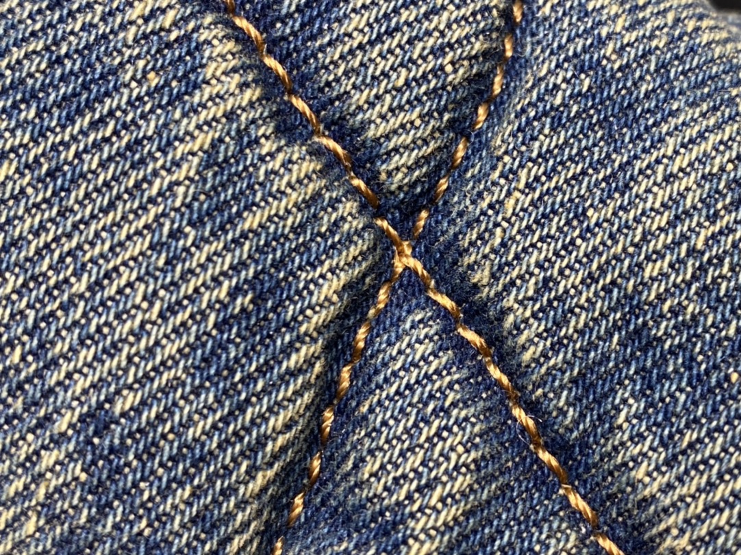 YSL LOULOU PUFFER 23CM 牛仔布纹迷你绗缝包 620333