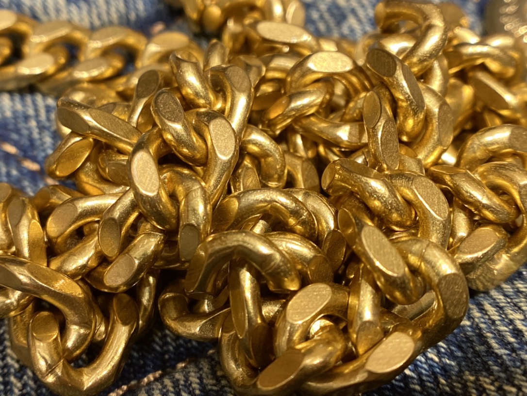 YSL LOULOU PUFFER 23CM 牛仔布纹迷你绗缝包 620333