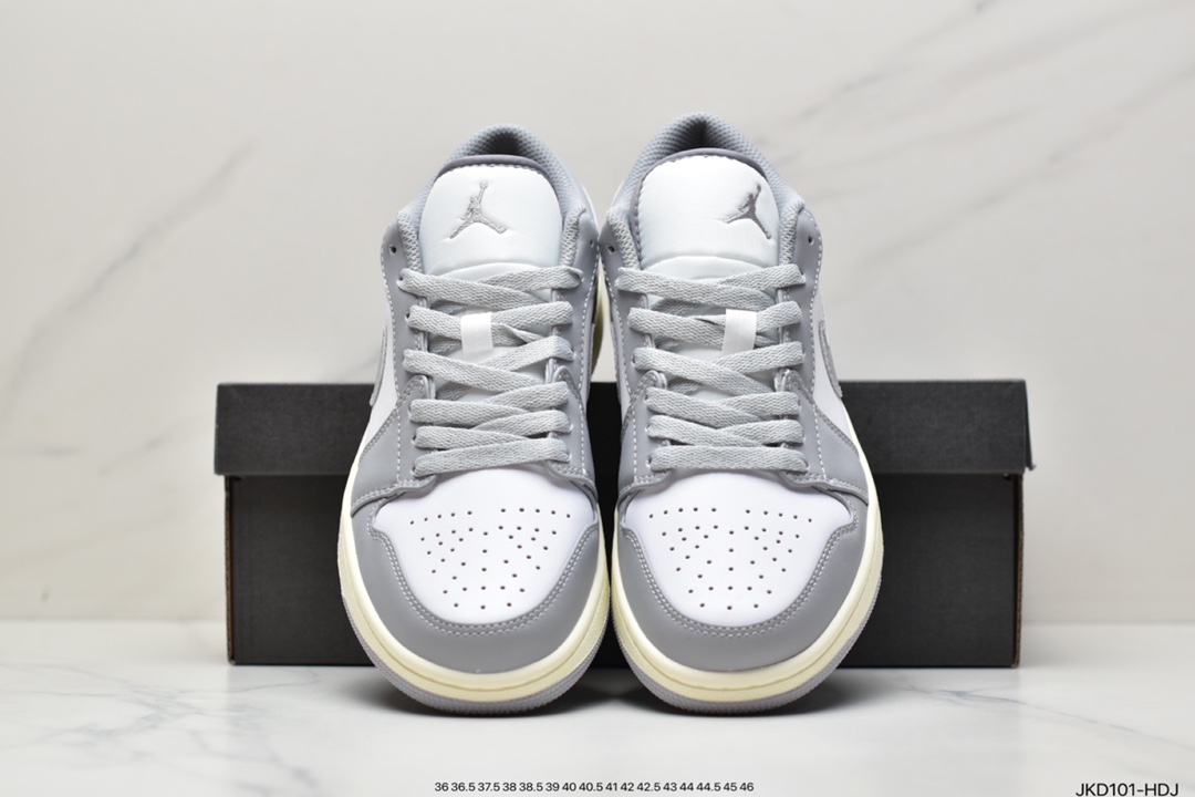 160 Air Jordan 1 Low 灰白AJ1乔1低帮休闲板鞋 553558-053