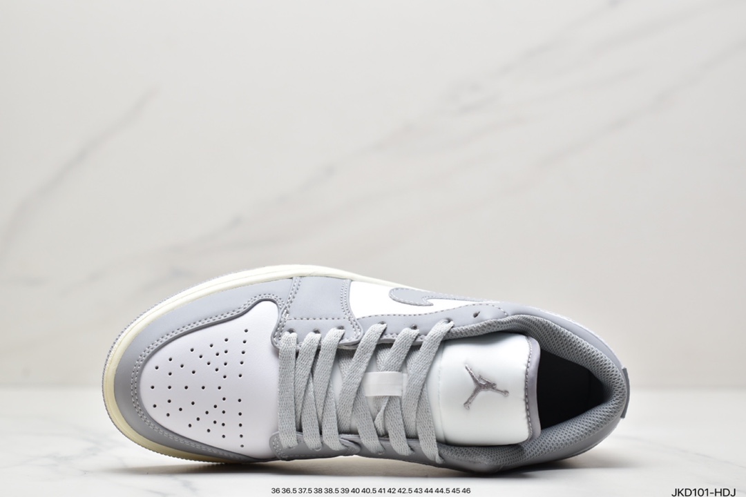 160 Air Jordan 1 Low 灰白AJ1乔1低帮休闲板鞋 553558-053