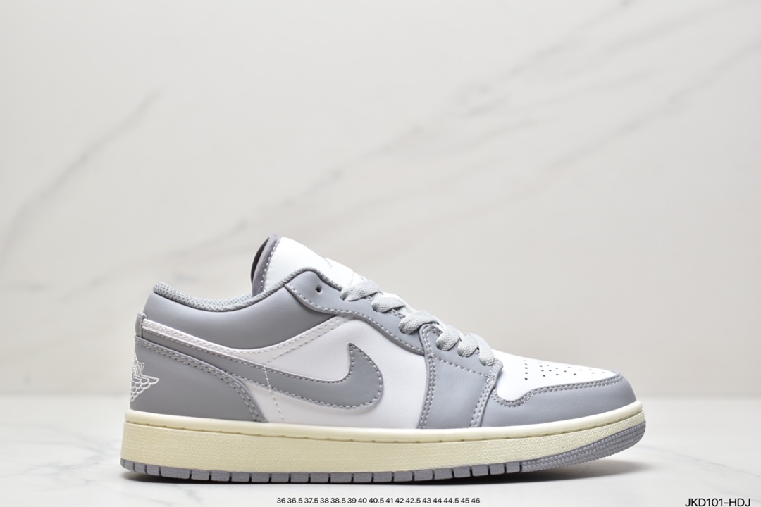 160 Air Jordan 1 Low 灰白AJ1乔1低帮休闲板鞋 553558-053