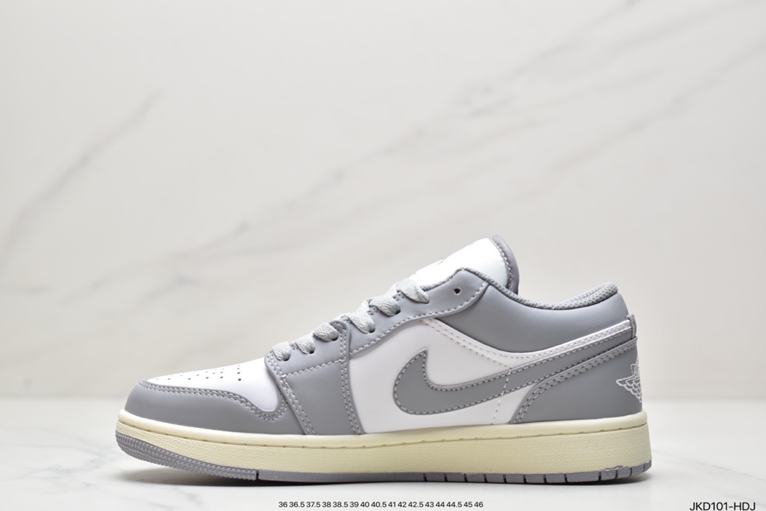 160 Air Jordan 1 Low 灰白AJ1乔1低帮休闲板鞋 553558-053