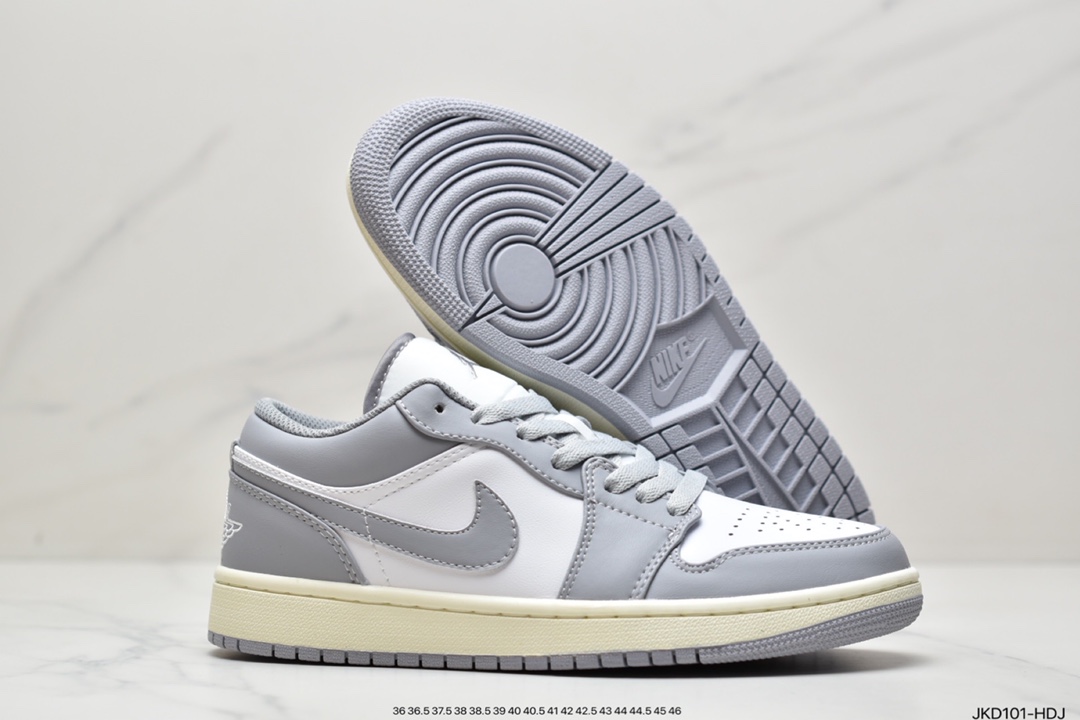 160 Air Jordan 1 Low 灰白AJ1乔1低帮休闲板鞋 553558-053