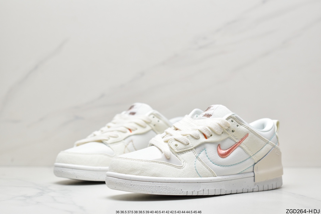 290 耐克 Nike Dunk Low Disrupt 2“Pale lvory” 奶油白粉DH4402-100
