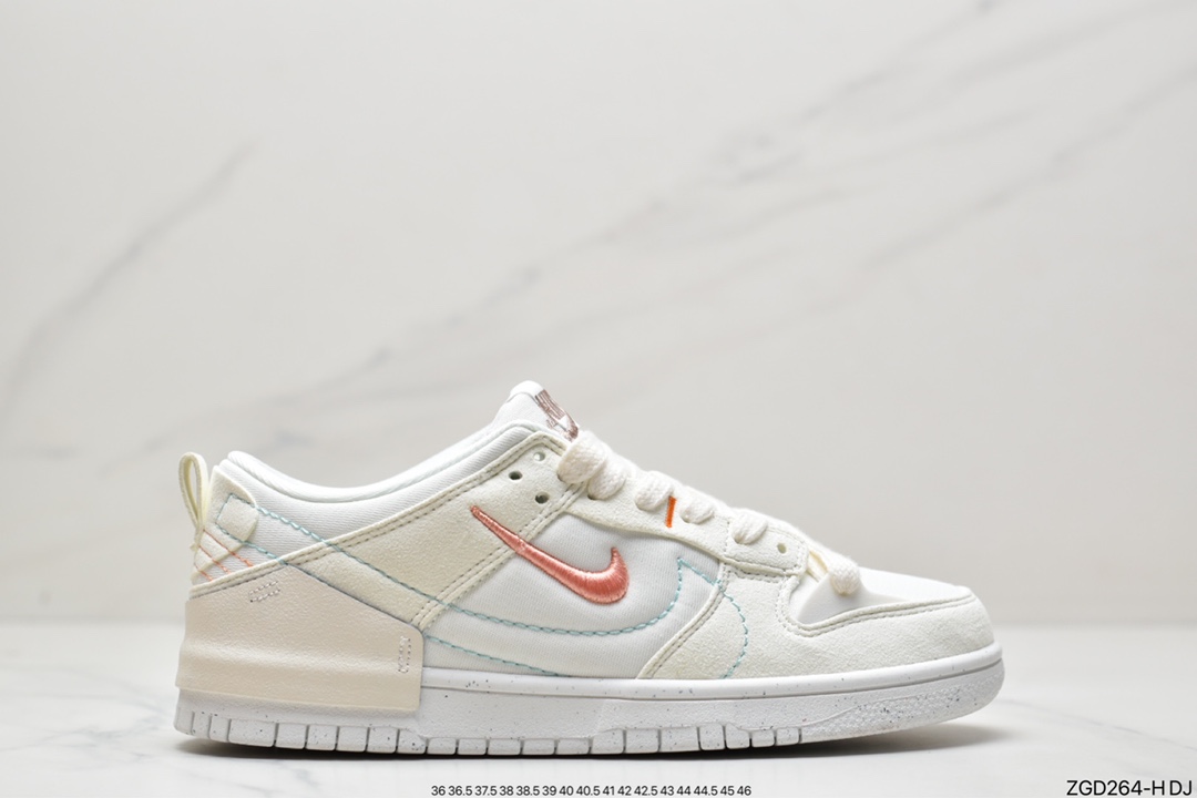 290 耐克 Nike Dunk Low Disrupt 2“Pale lvory” 奶油白粉DH4402-100