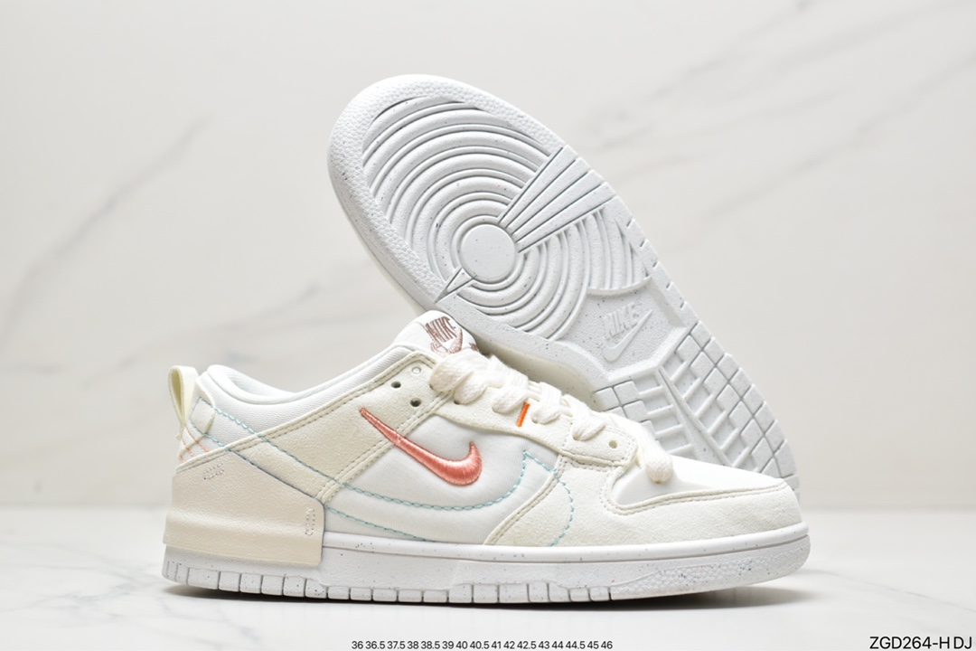 290 耐克 Nike Dunk Low Disrupt 2“Pale lvory” 奶油白粉DH4402-100