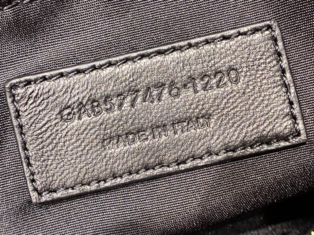 YSL LOULOU PUFFER 29CM 牛仔布纹小号绗缝包 577476