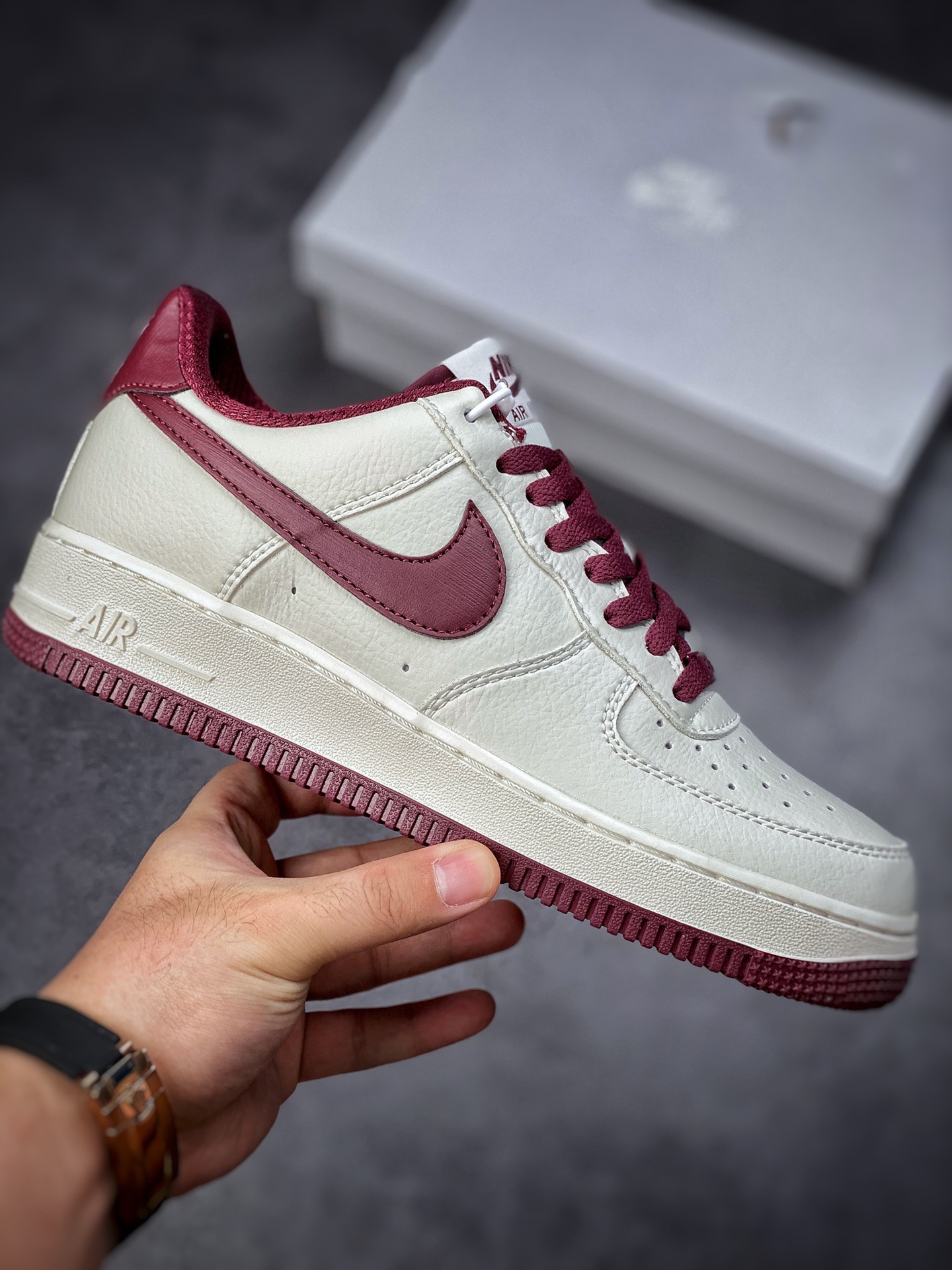 240 Nike Air Force 1 Low 07 米酒红 GH5622-063