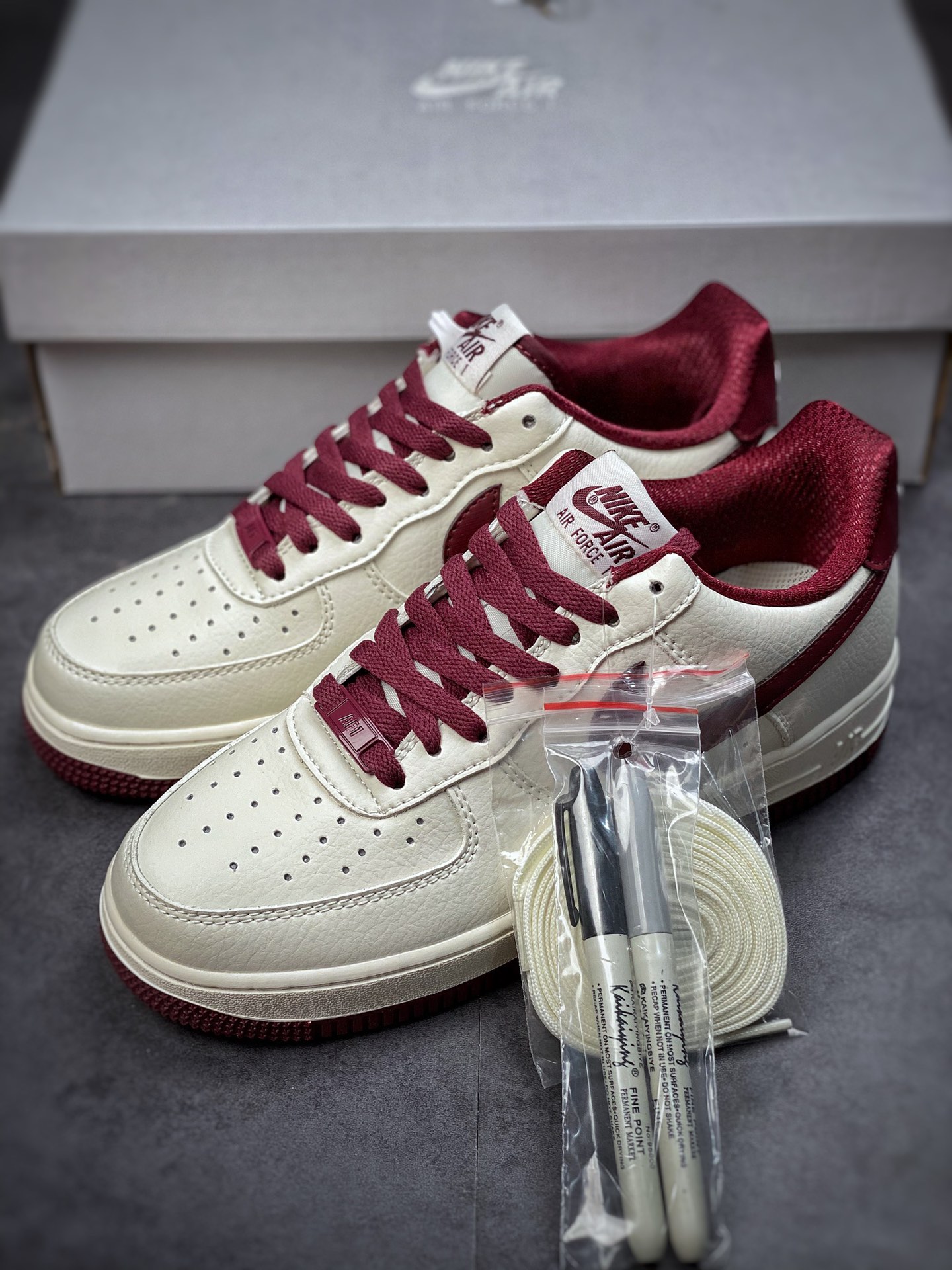 240 Nike Air Force 1 Low 07 米酒红 GH5622-063