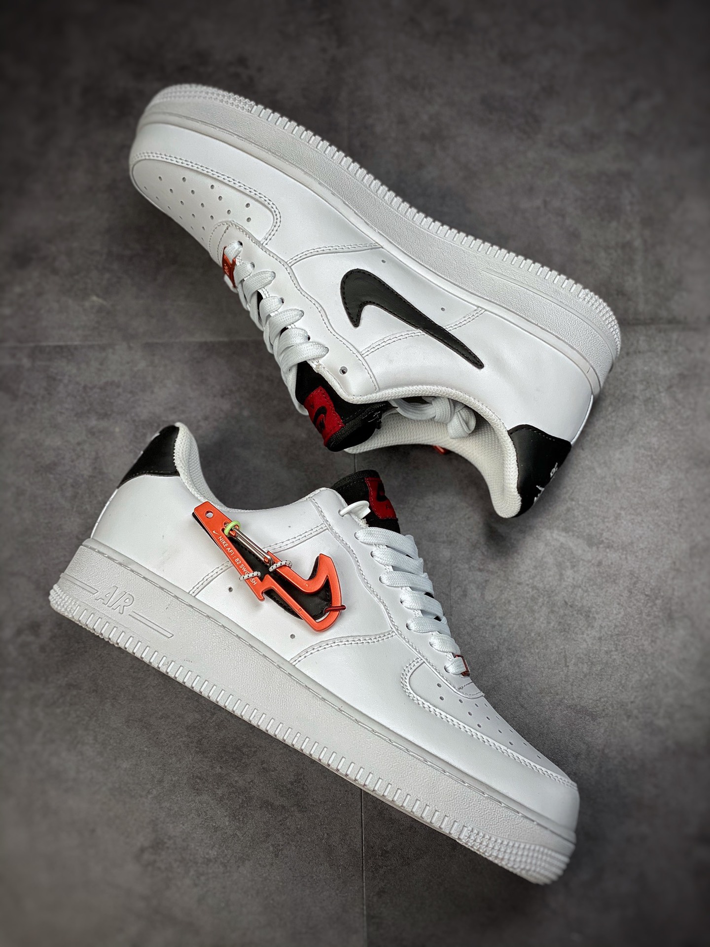 170 Nike Air Force 1 Low 07 黑白红 登山扣 DH7579-100