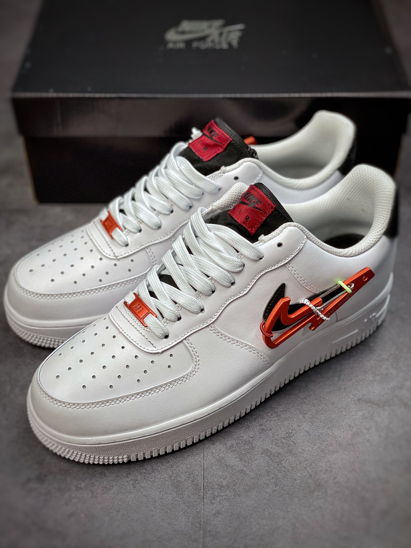 170 Nike Air Force 1 Low 07 黑白红 登山扣 DH7579-100