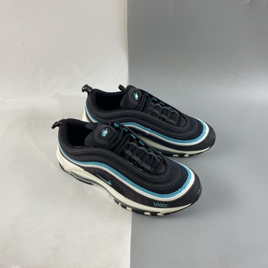 P240  Nike Air Max 97 ”Sport Turbo” 黑蓝色 子弹气垫运动跑步鞋 DN1893-001