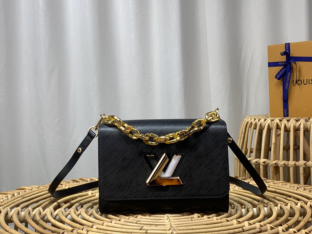 Louis Vuitton Bags Handbags AAA Replica Designer
 Black Epi LV Twist Chains m58526