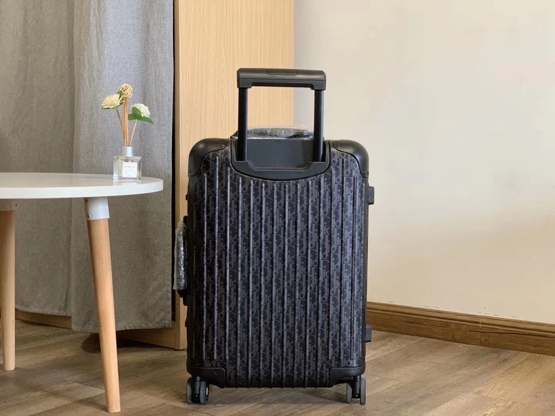 Dior and Rimowa Aluminum Cabin Suitcase, Stylish Travel Companion, Black, 20-Inch 3 i1656687969 6039 1