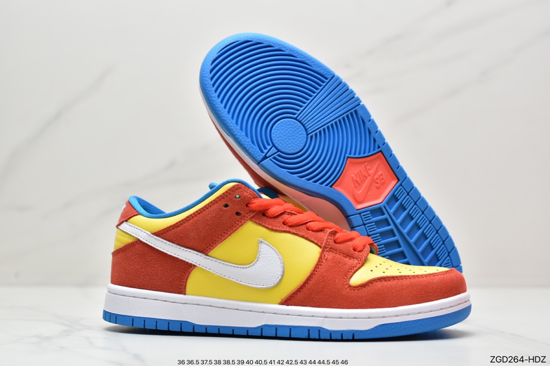 290 Nike SB Dunk Low ”Bart Simpson” 辛普森黄橙蓝 BQ6817-602