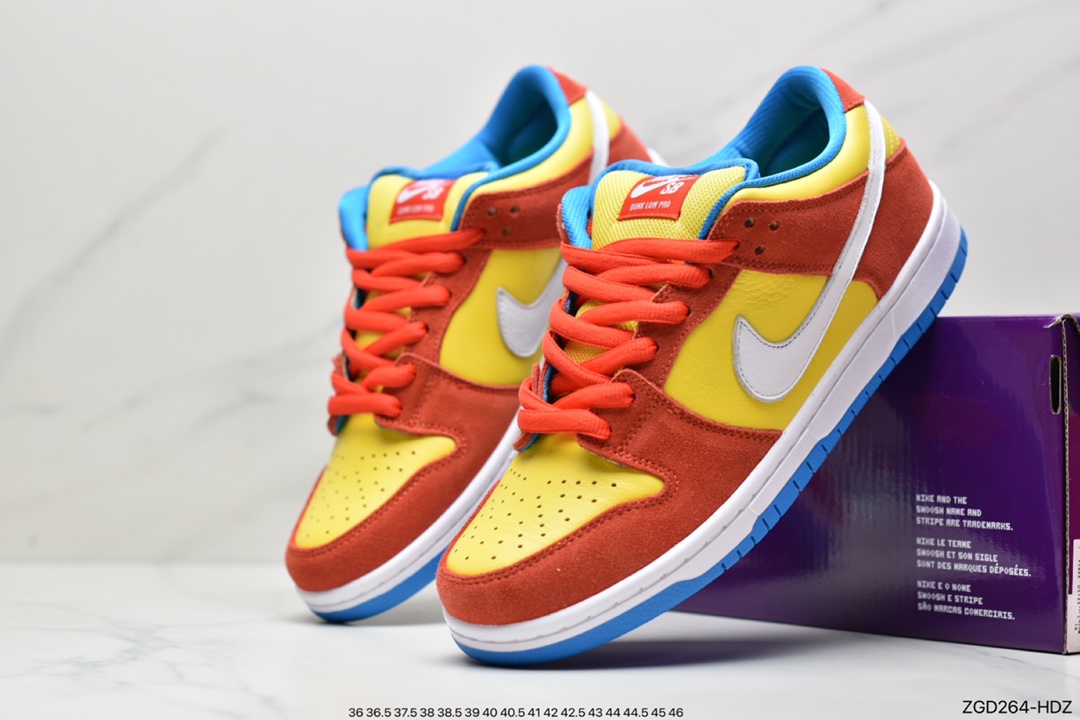 290 Nike SB Dunk Low ”Bart Simpson” 辛普森黄橙蓝 BQ6817-602