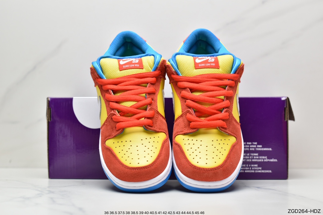 290 Nike SB Dunk Low ”Bart Simpson” 辛普森黄橙蓝 BQ6817-602