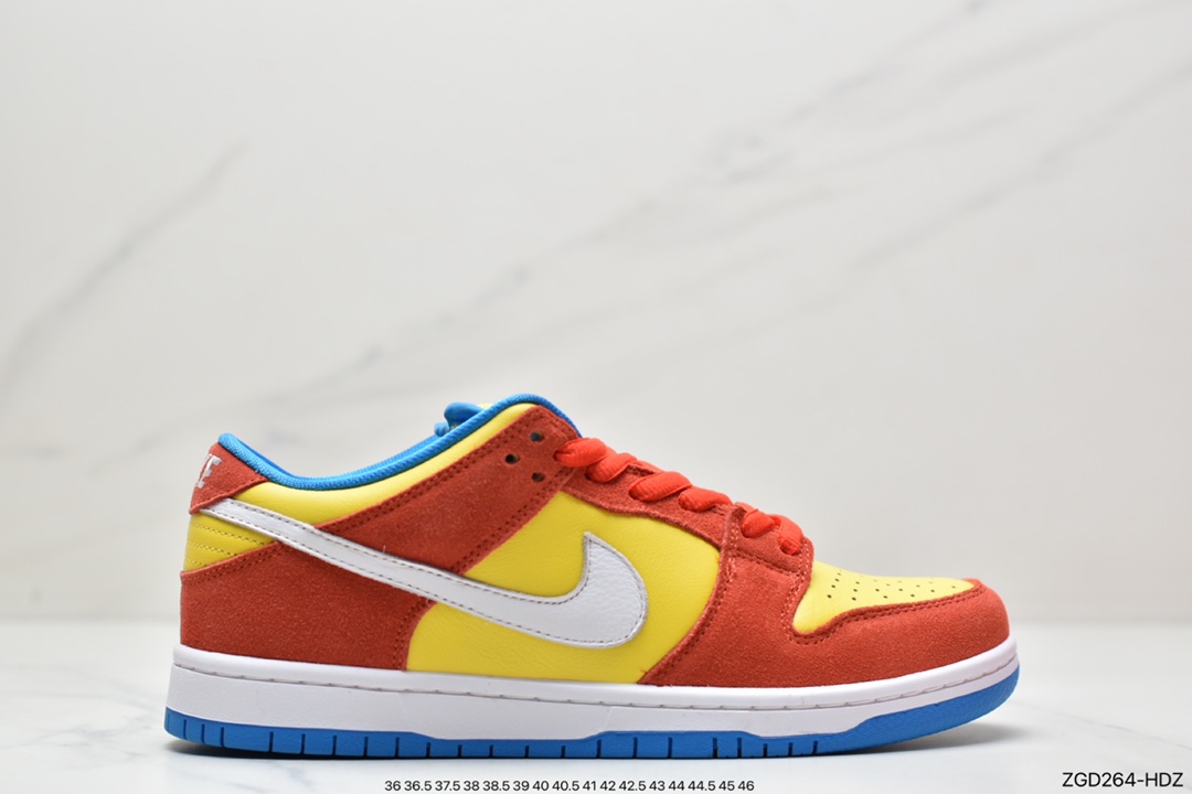 290 Nike SB Dunk Low ”Bart Simpson” 辛普森黄橙蓝 BQ6817-602