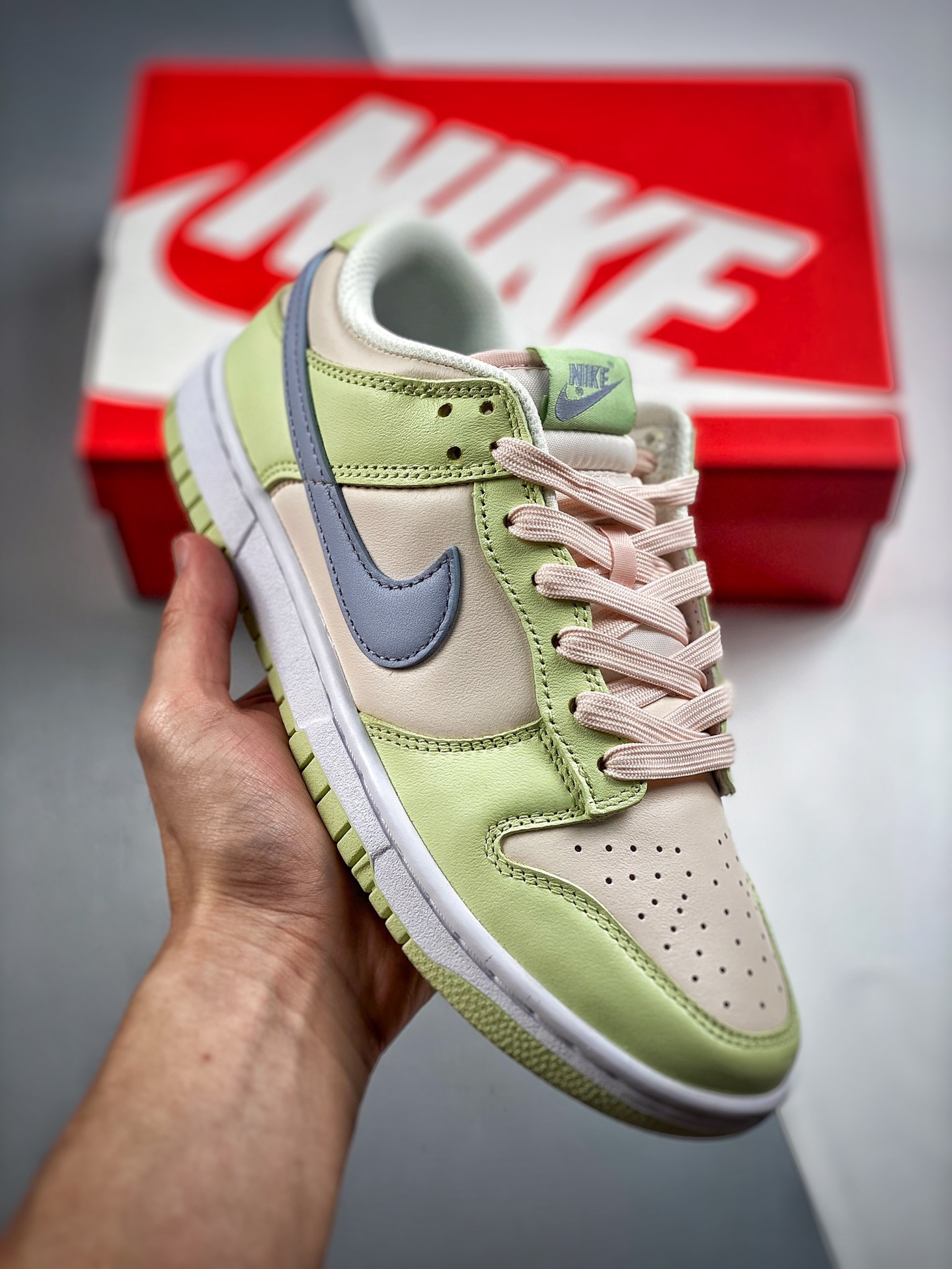 -4 Nk Dunk SB Low amarillo/rosa, lima helada, producción original de gran fábrica, fotos reales de estreno, materiales …