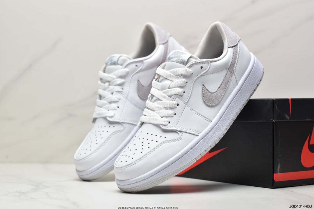 Air Jordan 1 Low grey and white AJ1 Joe 1 low-top casual sneakers 553558-053