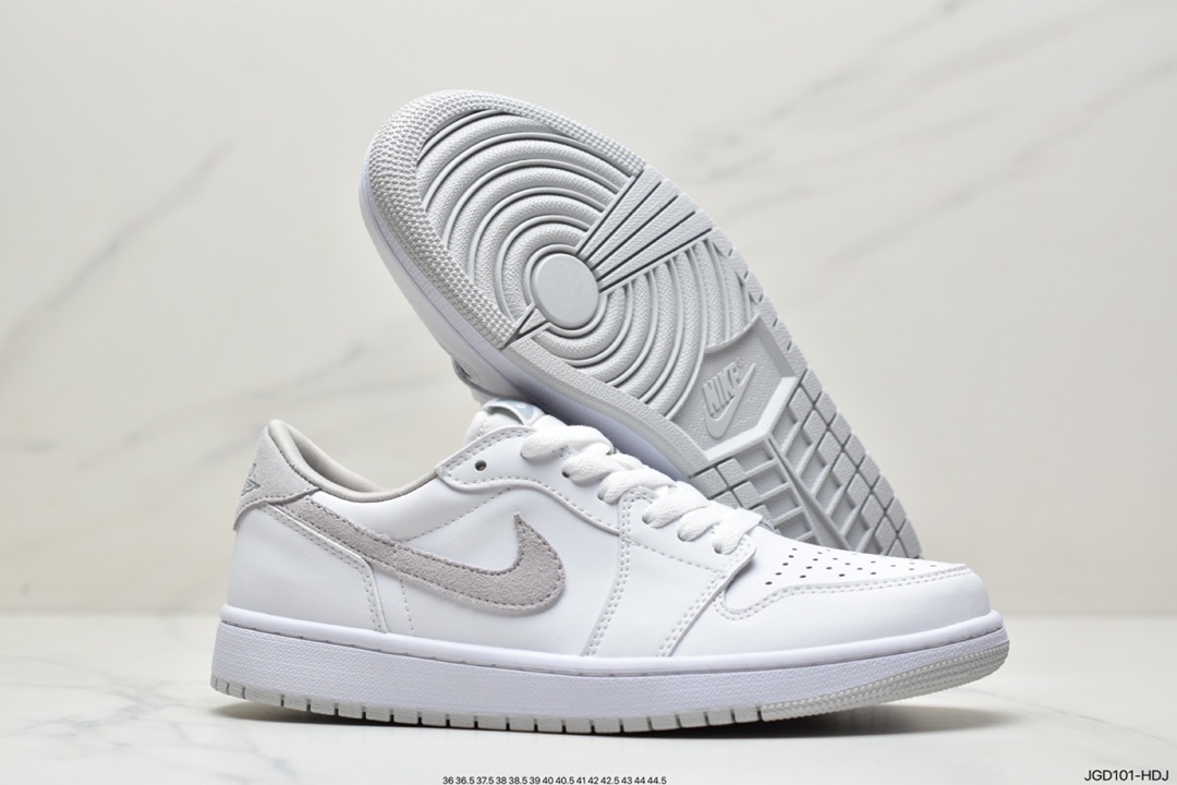 Air Jordan 1 Low grey and white AJ1 Joe 1 low-top casual sneakers 553558-053