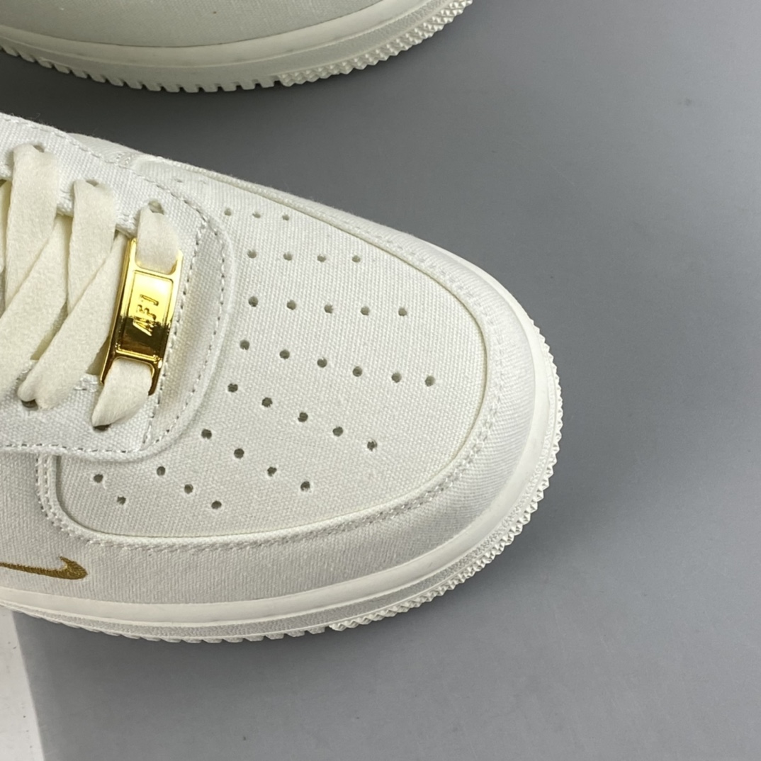 P220  Nike Air Force 1’07 Low 黑金布面空军一号低帮休闲板鞋 MN5696-809
